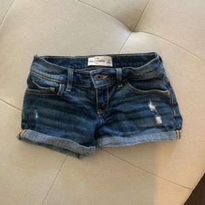 Abercrombie kids dark wash shorts